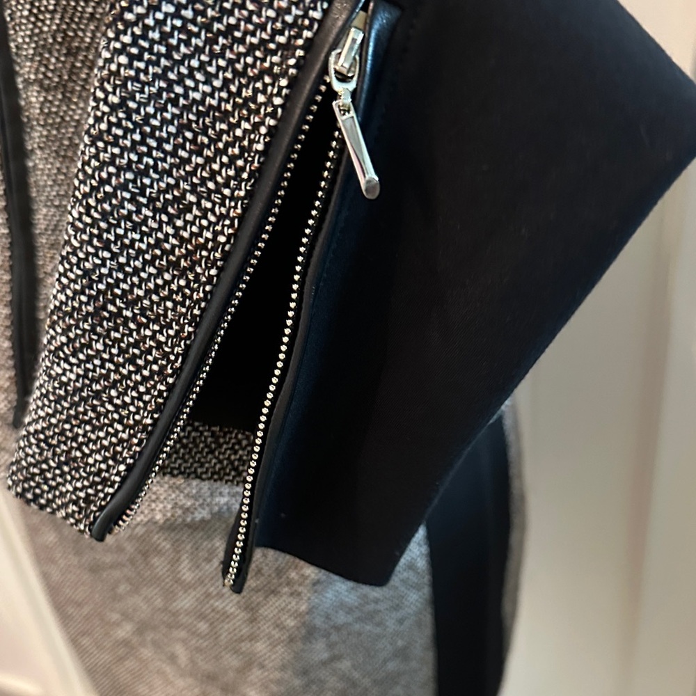 White House Black Market Tweed Blazer Black with Camel & Black Accents - Picture 4 of 16